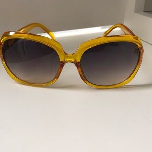 Jackie O Yellow Oversized Sunglasses